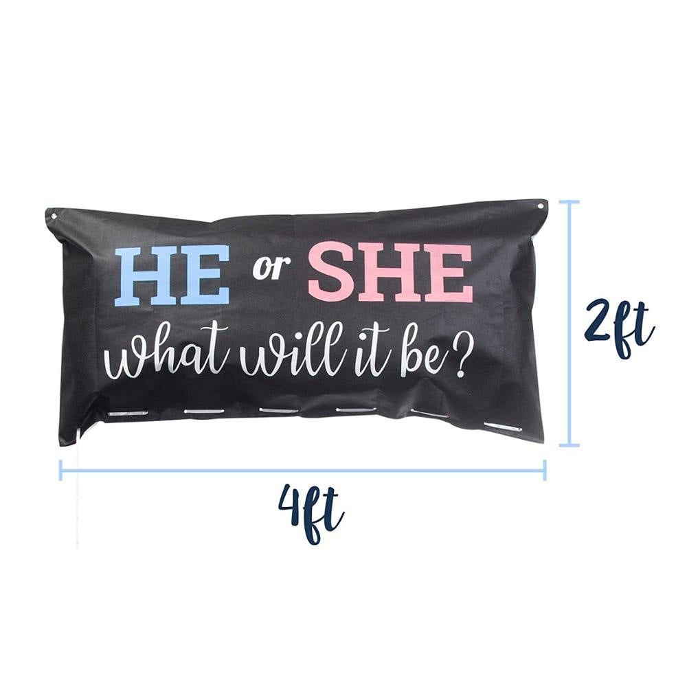 Gender Reveal Balloon Bags - Boy or Girl - Baby Shower Party Supplies