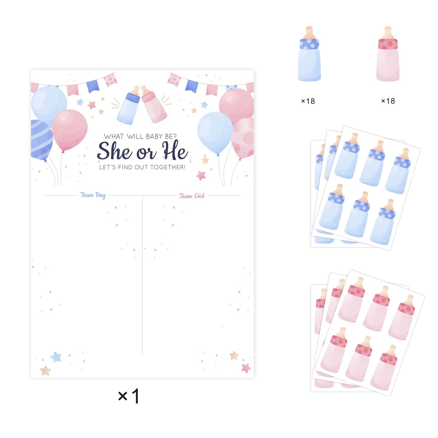 Gender Reveal Baby Shower Game Cards: Fun for Every Party!