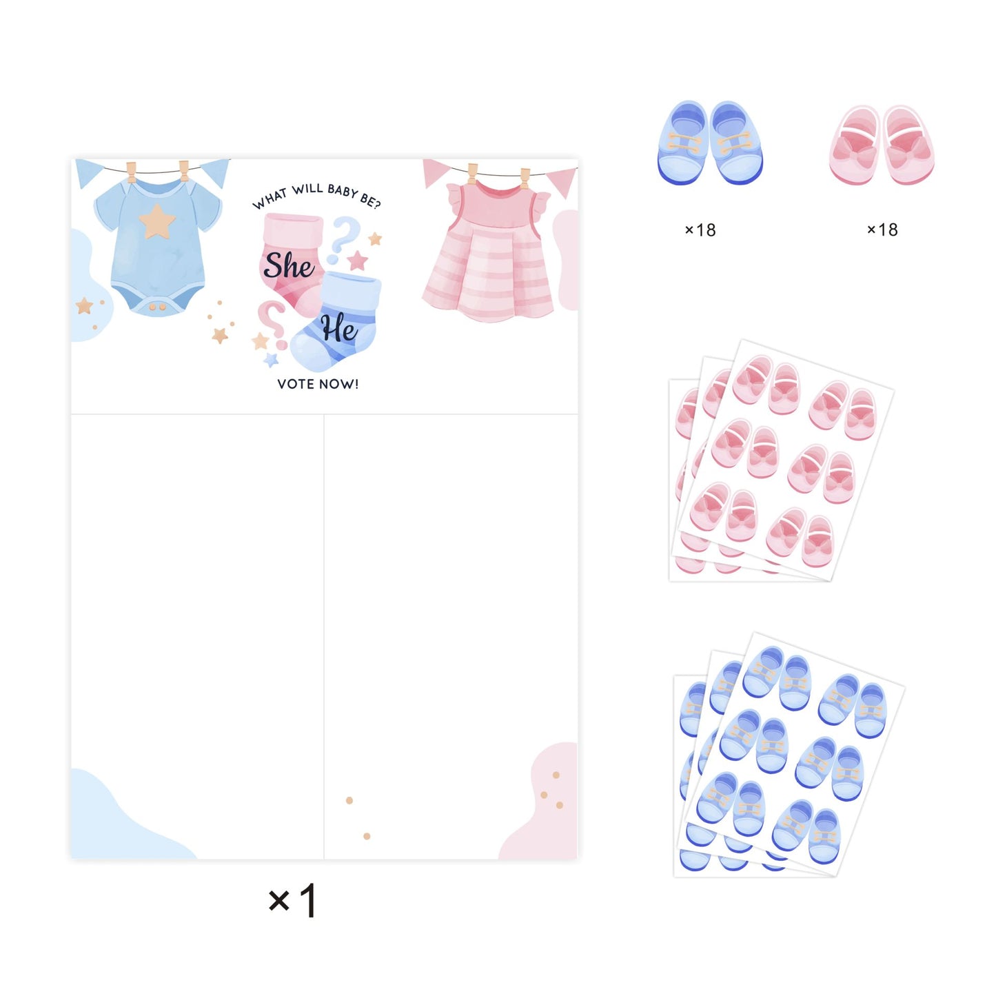 Gender Reveal Baby Shower Game Cards: Fun for Every Party!