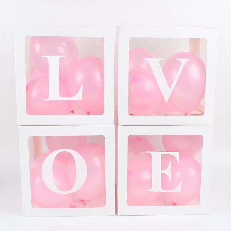 NP0004 White transparent balloon box BABY birthday party decoration wedding room wedding scene layout