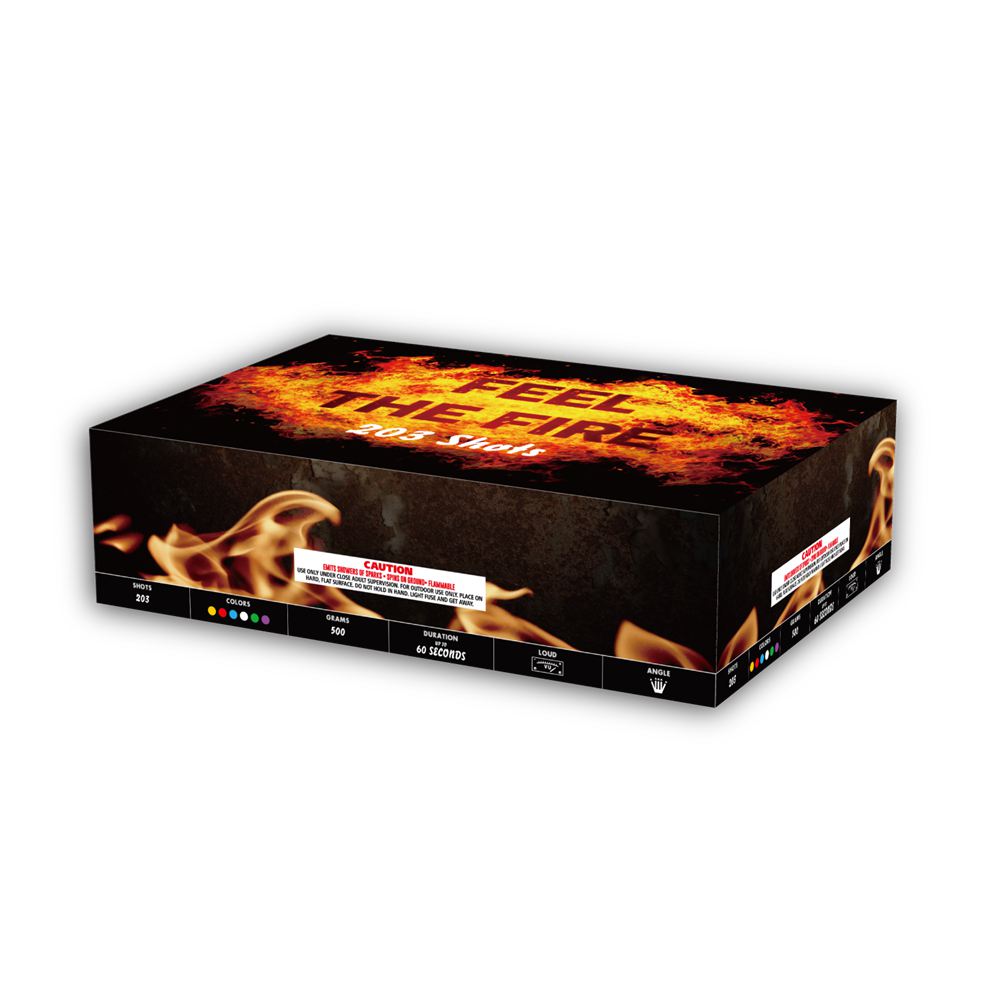 OMG-A001 203 disparos Siente el fuego 500 gramos Pasteles Fuegos artificiales