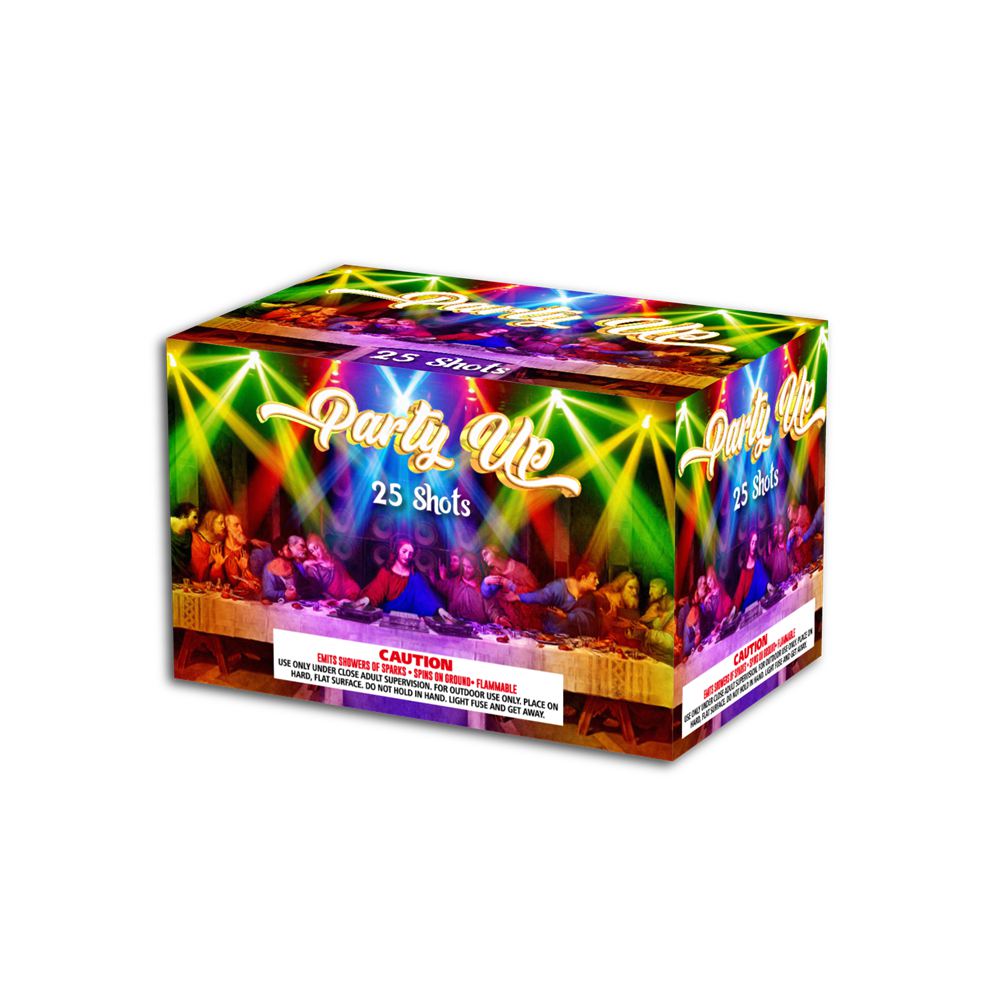 OMG-A017 25 disparos Party Up 500 gramos Pasteles Fuegos artificiales