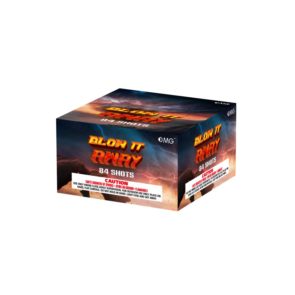 OMG-B002 84 shot Blow It Away 200 Grams Cakes Fireworks
