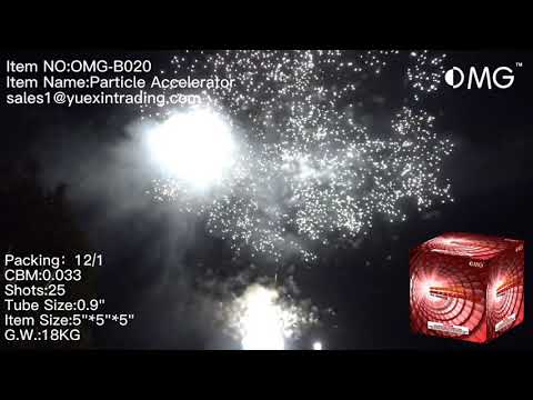 OMG-B020 25 shot Particle Accelerator 200 Grams Cakes Fireworks