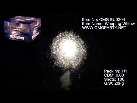OMG New Design EUO204 100 shots WEEPING WILLOW Cakes Fireworks