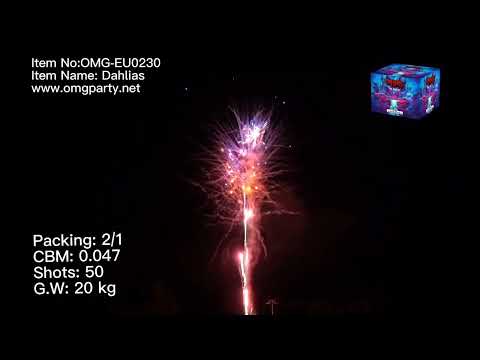 OMG New Design EUO230 50 shots DAHLIAS Cakes Fireworks