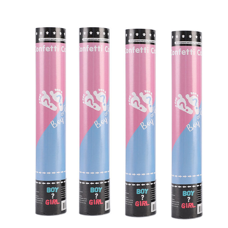 Gender Reveal Party Powder & Confetti Twister Handheld Cannon (Customizable)