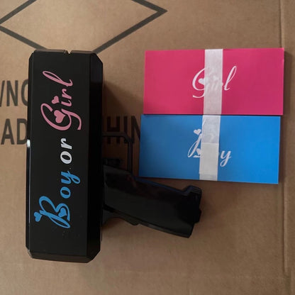 OMG Boy or Girl Gender Reveal Gun - Baby Shower Surprise Shooter (Blue/Pink)