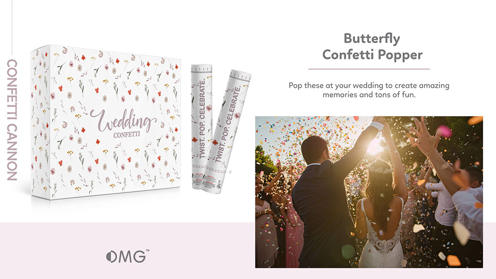 Inscribe Unique Love: All-inclusive Customizable Wedding Party Set (from Confetti Cannons to Invitation Cards)