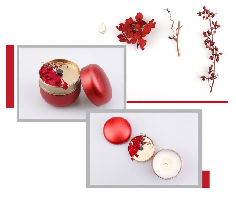 NC0003 Eternal flower dried flower scented candle mold Valentine's Day retro tin box soy wax other candle holders with souvenir