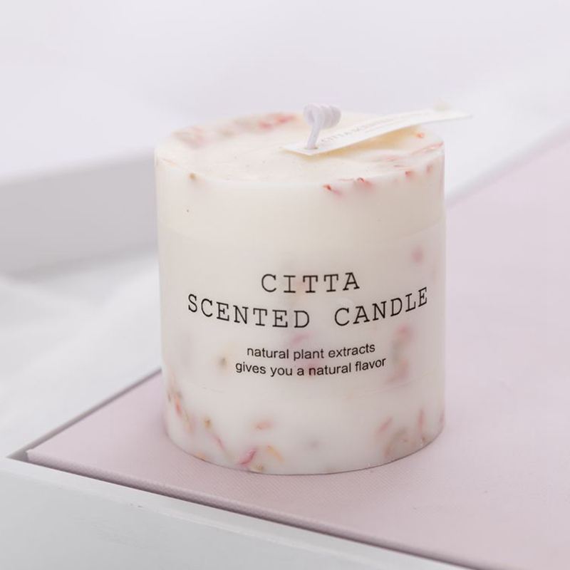 NC0002 Cylindrical square decorative soy wax indoor fragrance wholesale, fresh air scented marble candle jar