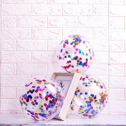 NB0001 12 inch 4.5g thick sequined confetti balloon party wedding supplies latex confetti balloon decoration