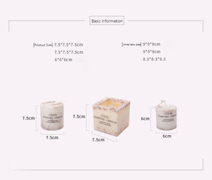 NC0002 Cylindrical square decorative soy wax indoor fragrance wholesale, fresh air scented marble candle jar