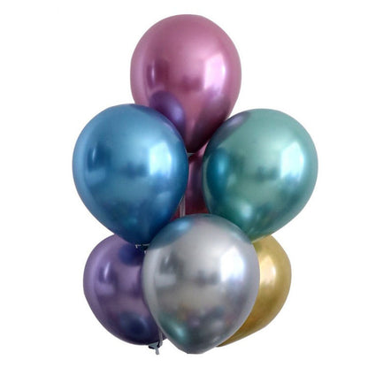 NB0002 10 inch 12 inch 50pcs latex metal birthday party balloons supplies wholesale wedding decoration metallic balloons