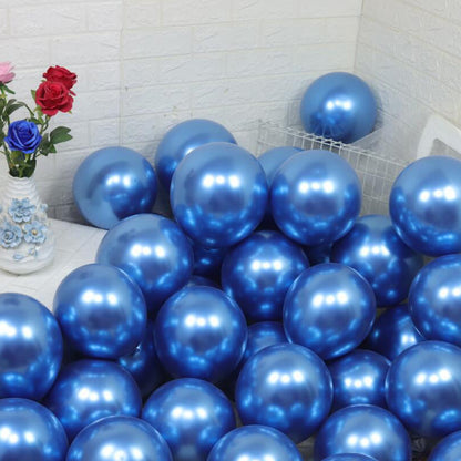 NB0002 10 inch 12 inch 50pcs latex metal birthday party balloons supplies wholesale wedding decoration metallic balloons