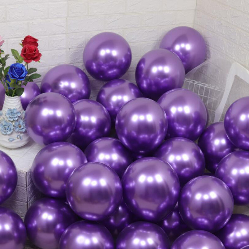 NB0002 10 inch 12 inch 50pcs latex metal birthday party balloons supplies wholesale wedding decoration metallic balloons