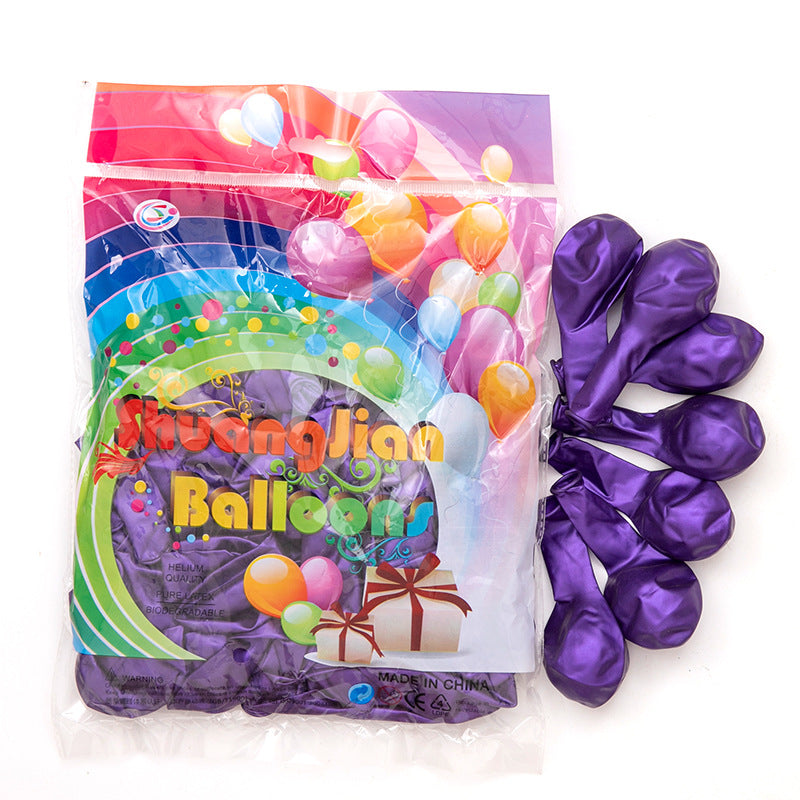 NB0019 Manufacturer 1.2g 10 inch 100pcs helium pearlescent wedding party supplies birthday banquet decoration