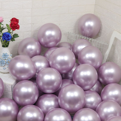 NB0002 10 inch 12 inch 50pcs latex metal birthday party balloons supplies wholesale wedding decoration metallic balloons