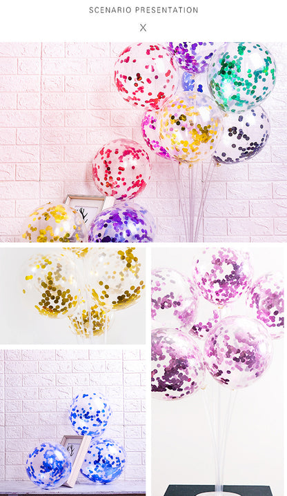 NB0001 12 inch 4.5g thick sequined confetti balloon party wedding supplies latex confetti balloon decoration