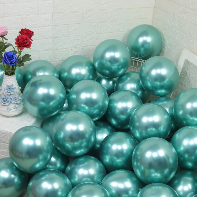 NB0002 10 inch 12 inch 50pcs latex metal birthday party balloons supplies wholesale wedding decoration metallic balloons