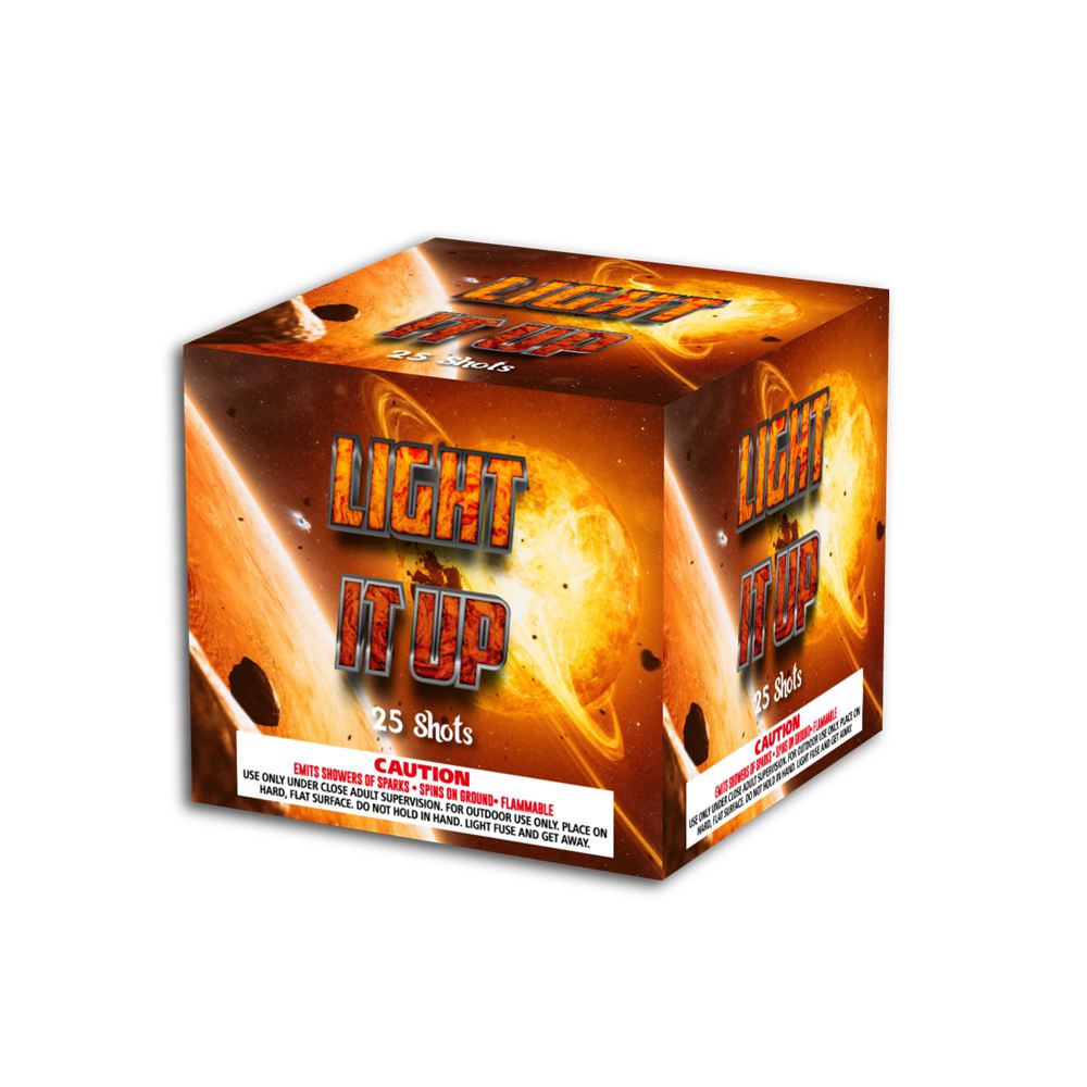 OMG-A010 25 shot Light It Up 500 Grams Cakes Fireworks