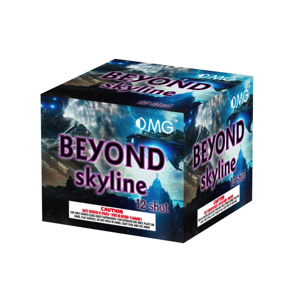 OMG-B025 12 shot Beyond Skyline 200 Grams Cakes Fireworks
