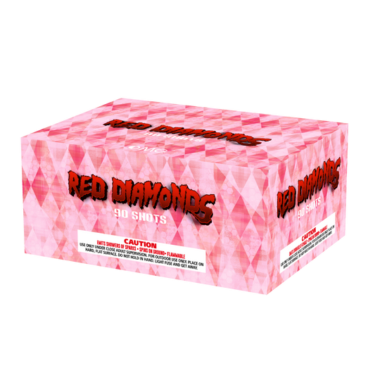 OMG New Design EUO202 90 shots RED DIAMONDS Cakes Fireworks