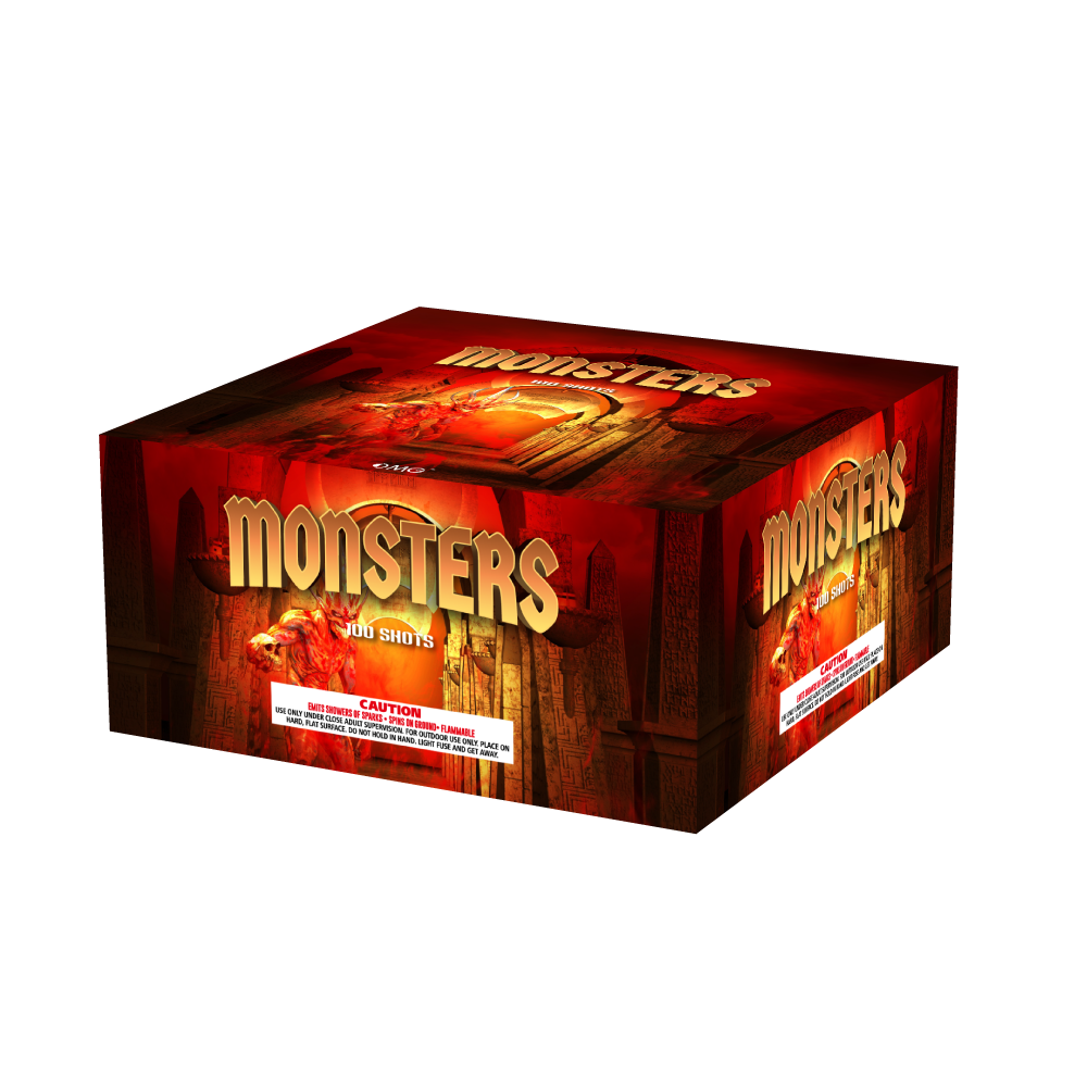 OMG New Design EUO209 90 shots MONSTERS Cakes Fireworks