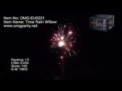 OMG New Design EUO221 100 shots TIME RAIN WILLOW Cakes Fireworks