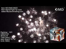 Load and play video in Gallery viewer, OMG-B022 16 shot Fight for Love 200 Grams Cakes Fireworks
